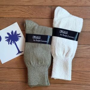2 Pair Men’s Polo Cotton Socks NWT Size 10-13 (P03